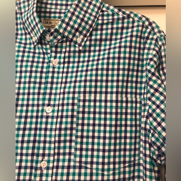 NWT Men’s Chor Slim Fit Button-Up Long Sleeve Check Plaid Pocket Shirt - Picture 13 of 16